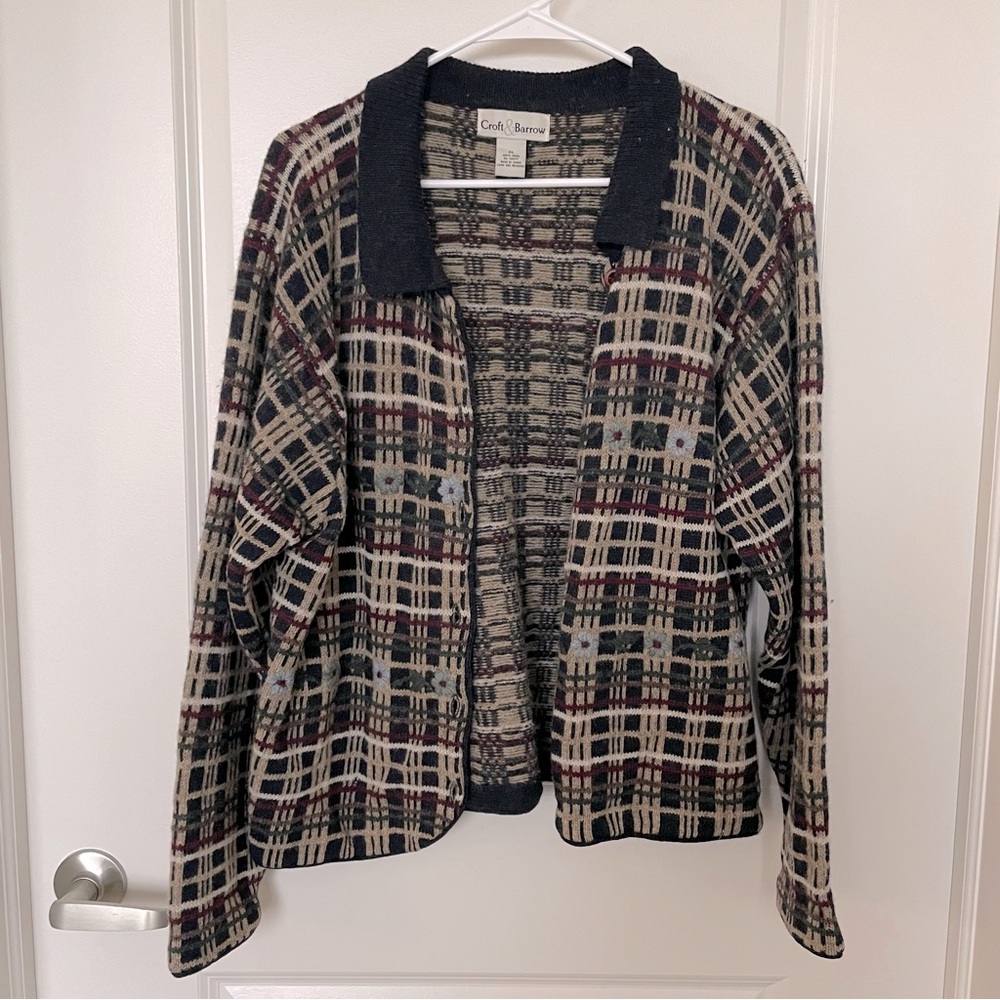 Croft & Barrow Women’s Cottagecore Grunge Cardigan Sweater Sz XL